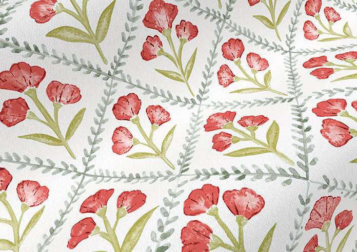 Chatsworth, Scarlet Red - Motorised Roman Blind - Image 4